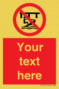 Custom Do not use watercraft in the vicinity of piers